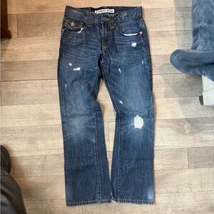 Express Distressed Dark Blue Men's Jeans